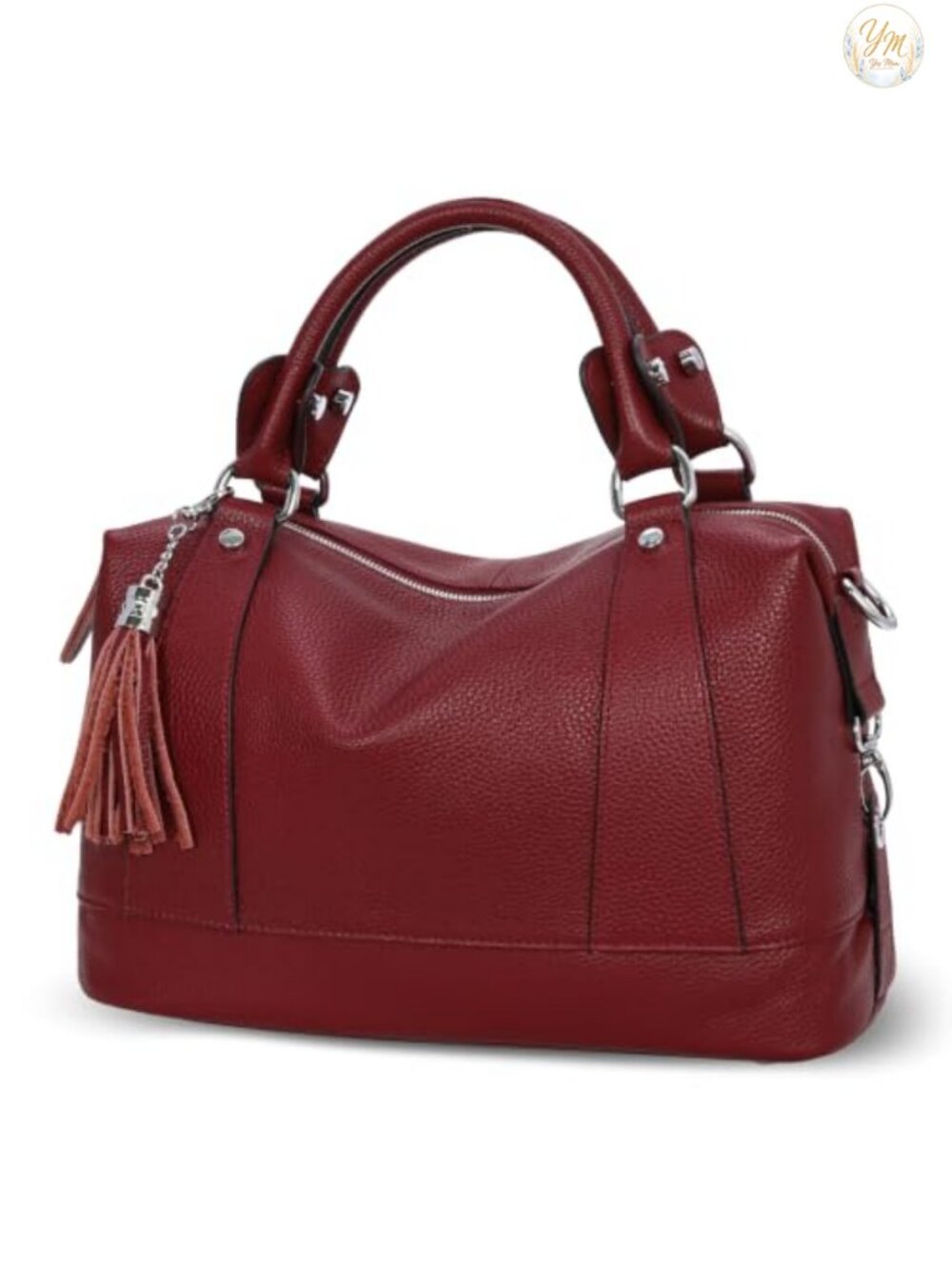 Genuine Leather Satchel Tote Handbag for Women Shoulder Bag with Fringe